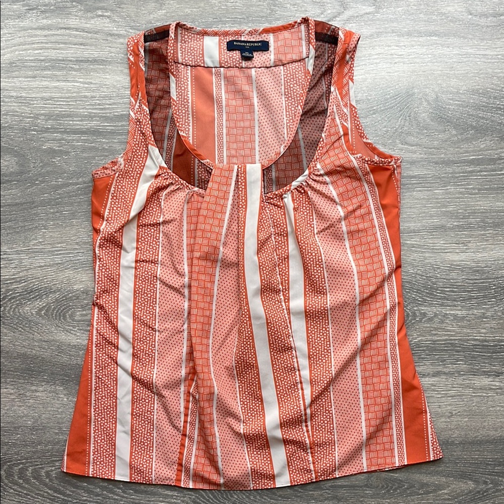 Banana Republic Stripe Tank Top, orange